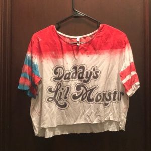 A home made daddy’s lil monster crop top